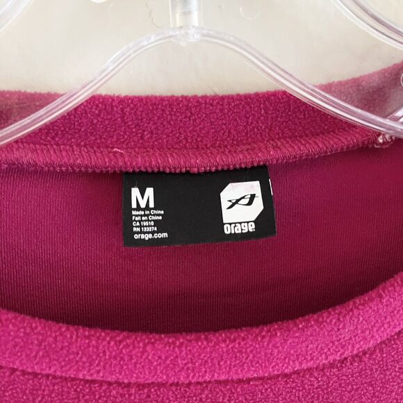 Orage Skiing Pink White Layering Top M Sweatshirt Long Sleeve Outdoors Fleece - Picture 12 of 12
